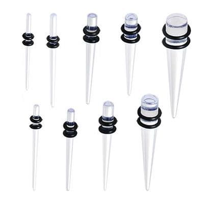Akrylátový roztahovák do ucha průhledný (4 mm)