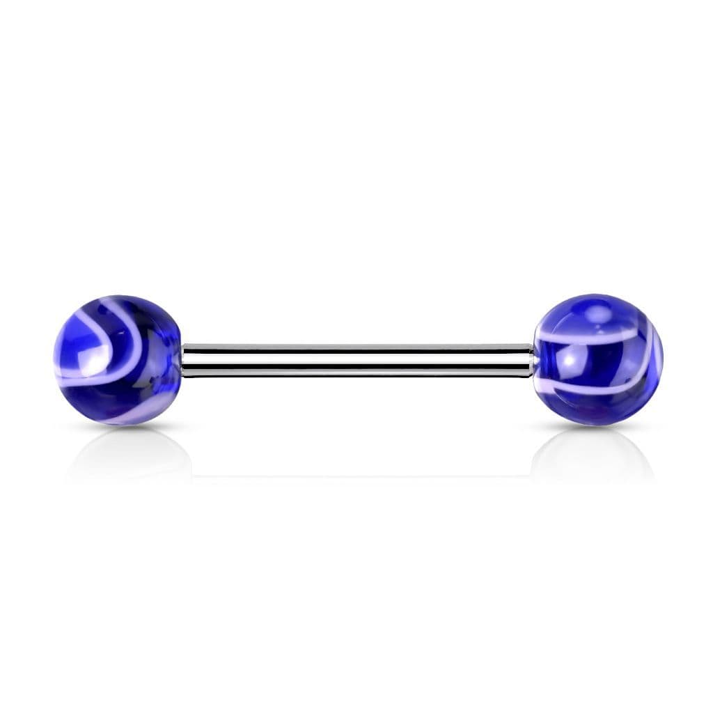 Piercing do jazyka akrylát (modrá)