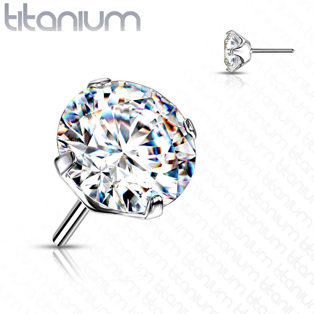 Kamínek k PUSH IN piercing do nosu TITAN (4 mm)