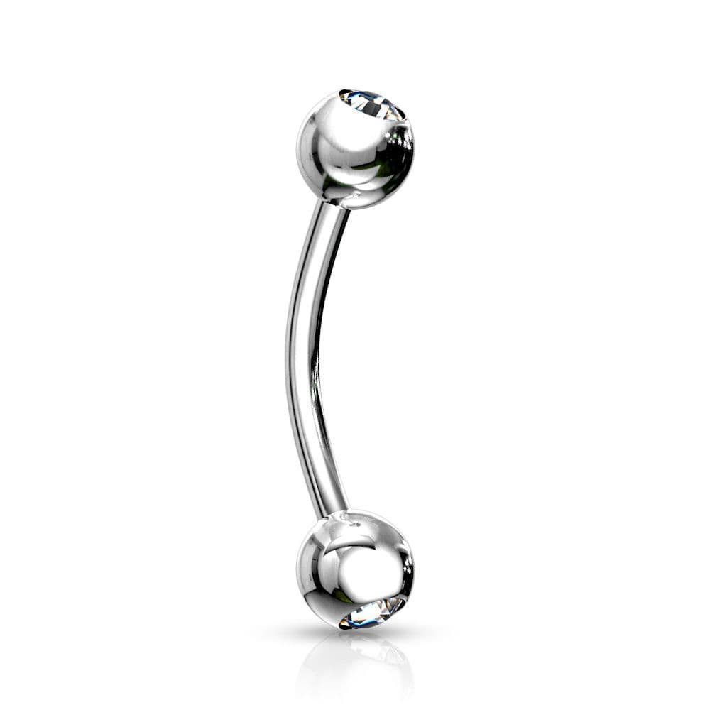Piercing do obočí 1,2 x 8 mm (čirá)