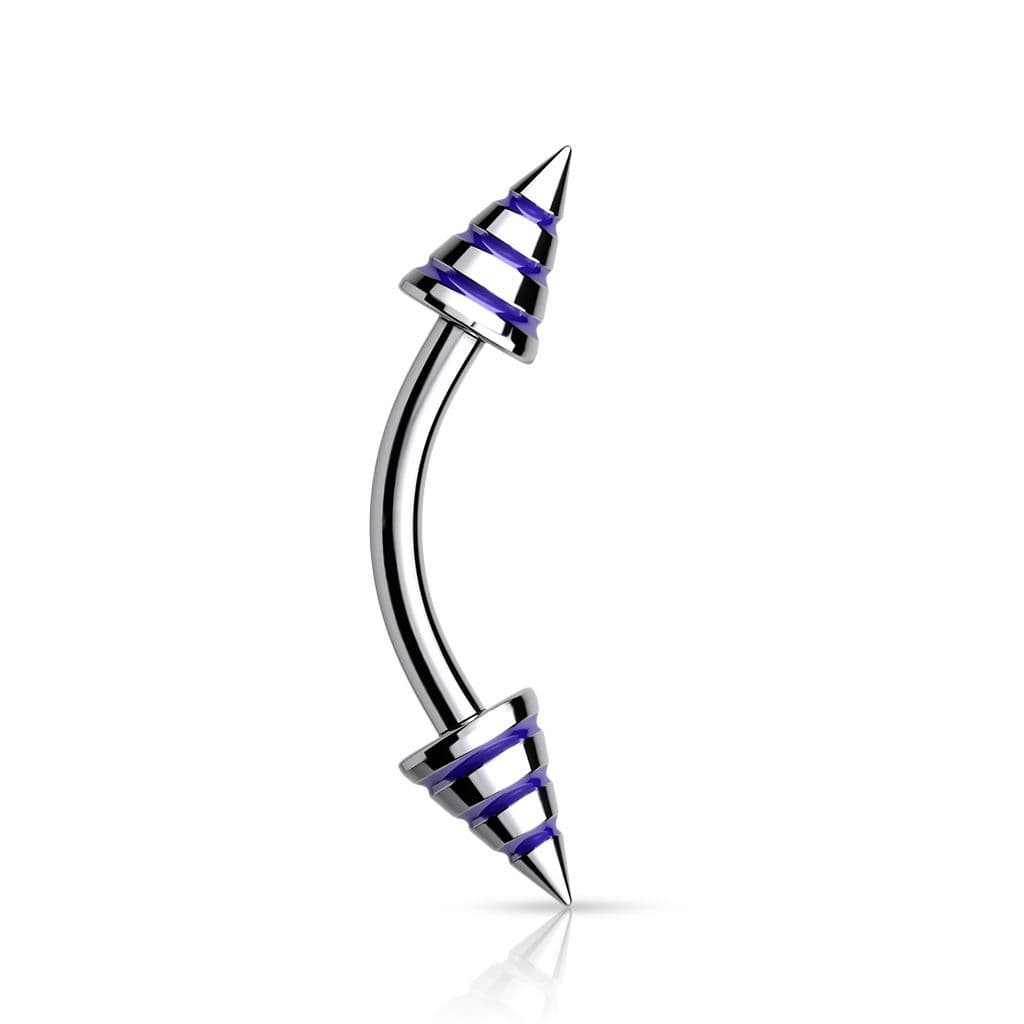 Piercing do obočí (modrá)