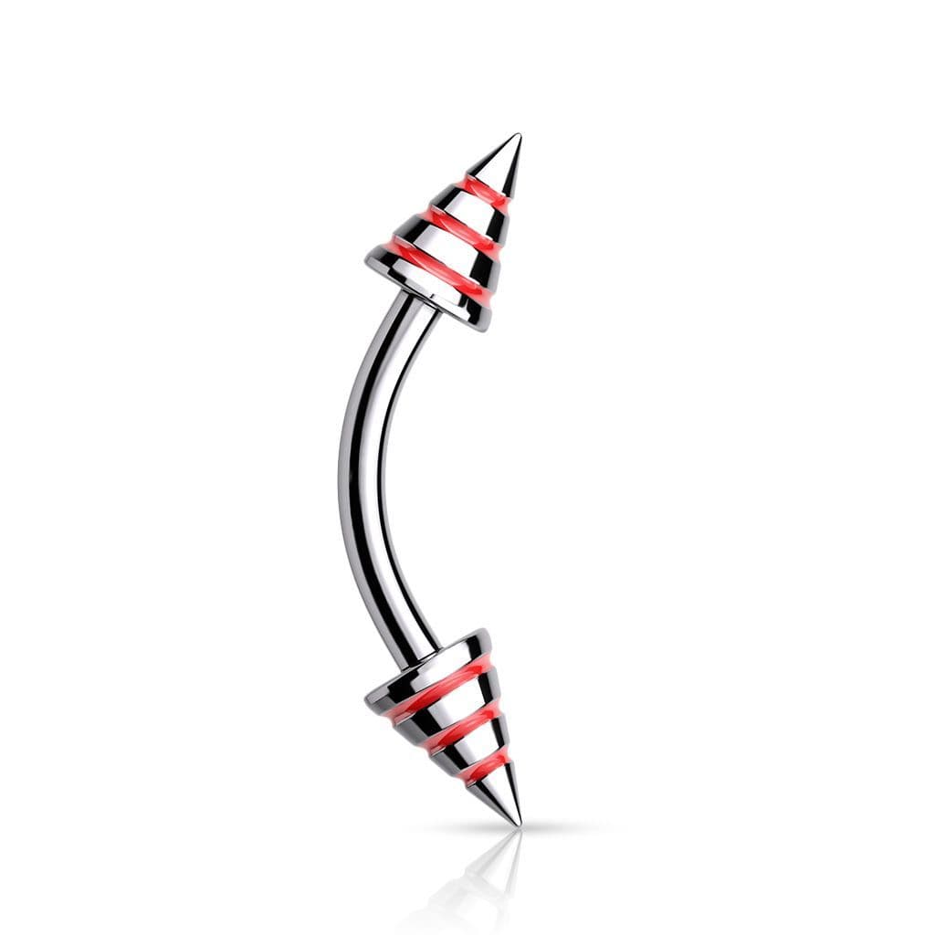 Piercing do obočí (červená)