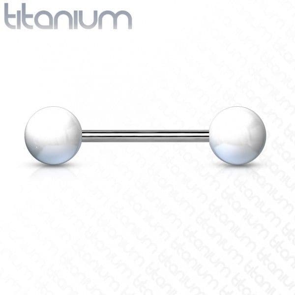 Piercing do jazyka TITAN (bílá)