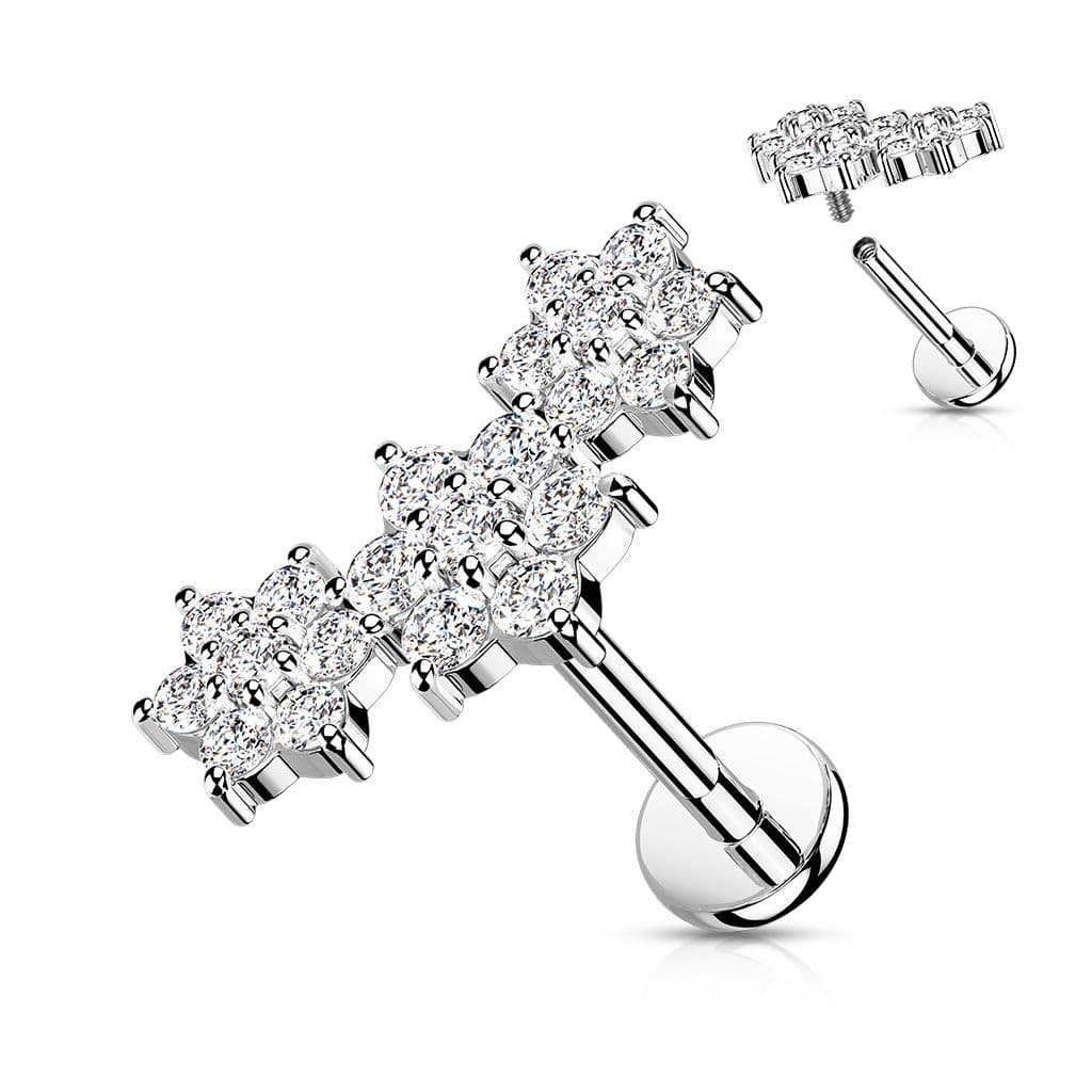 Piercing do brady s kytičkami (1,2 x 8 mm)