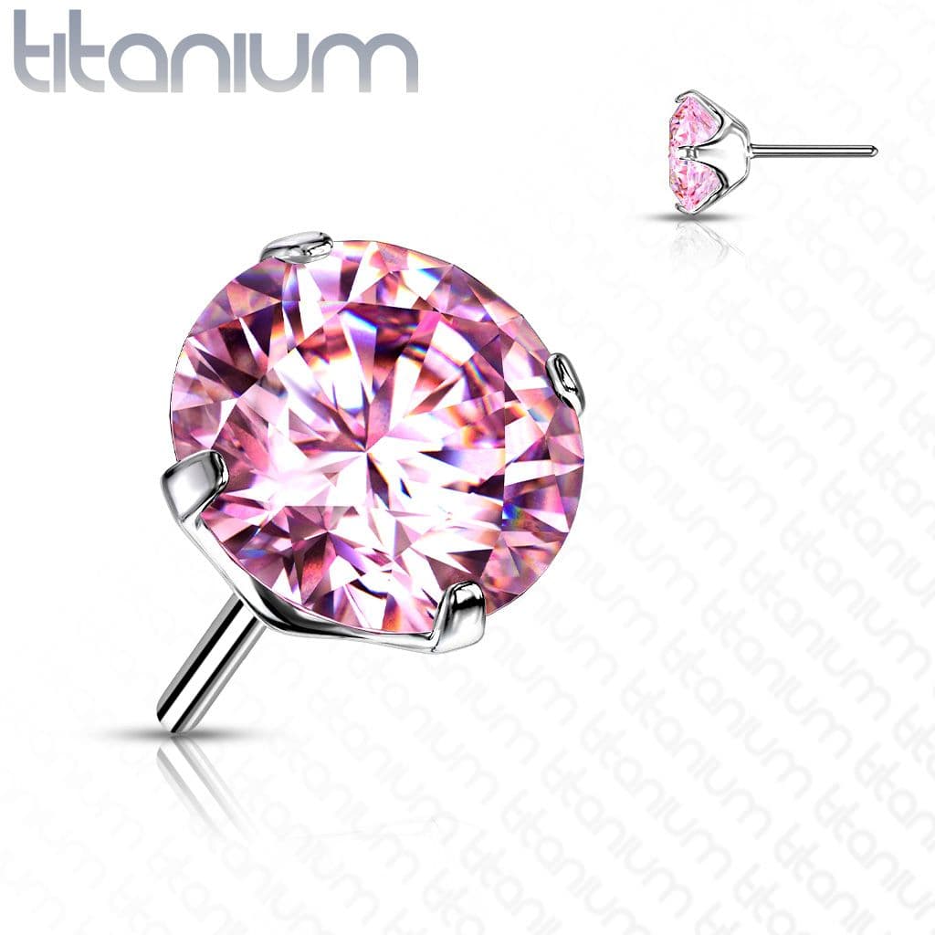 Kamínek k PUSH IN piercing do nosu TITAN (4 mm)