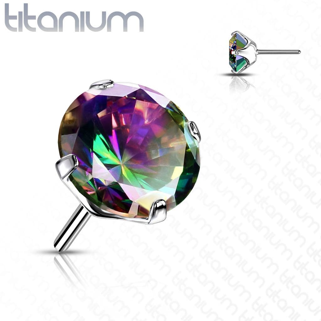 Kamínek k PUSH IN piercing do nosu TITAN (4 mm)