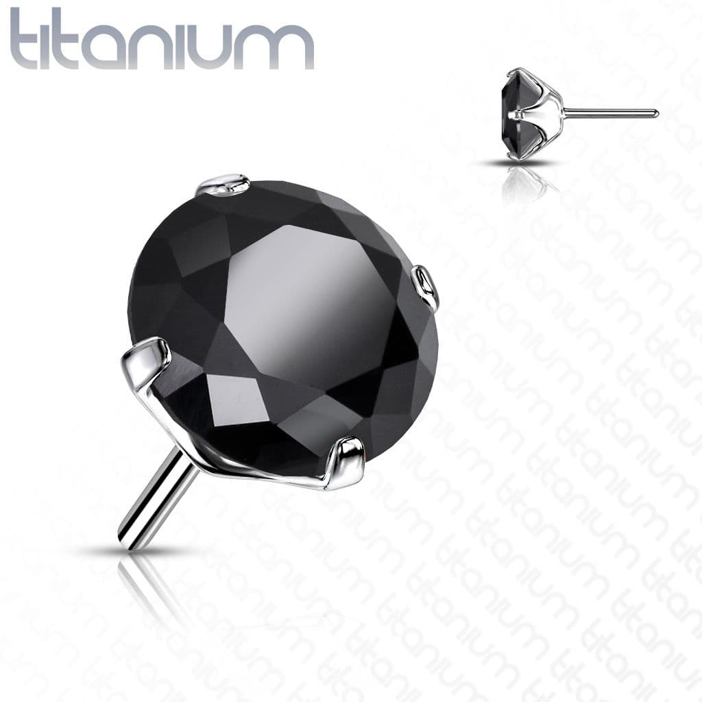 Kamínek k PUSH IN piercing do nosu TITAN (4 mm)