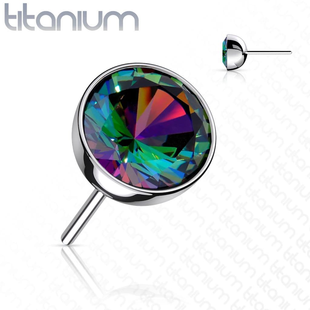 Kamínek k PUSH IN piercing do nosu TITAN (5 mm)