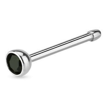 Piercing do nosu - kamínek (černá)