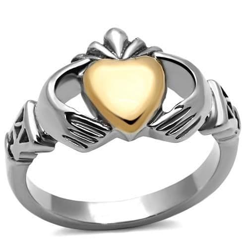 Ocelový prsten Claddagh (50)