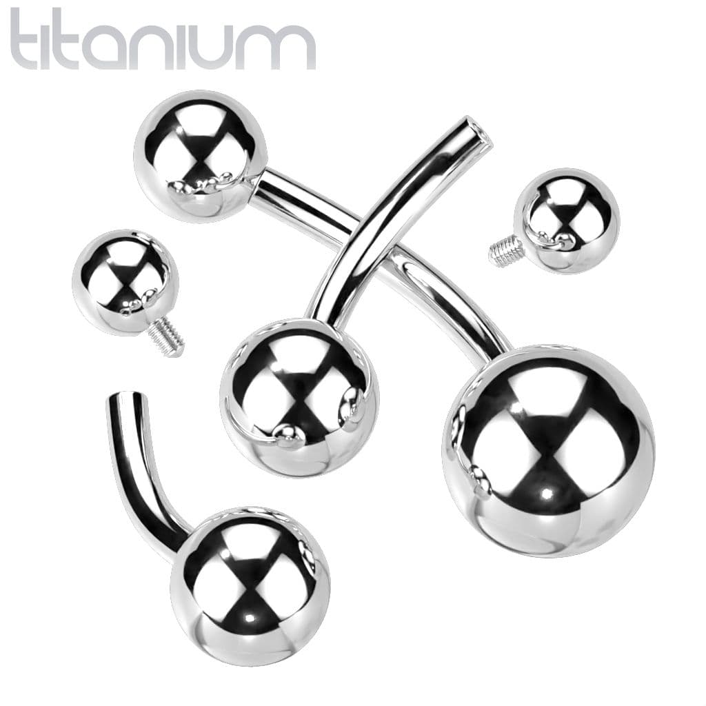 Piercing do pupíku banánek TITAN (1,6 x 8 mm)