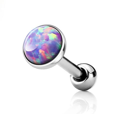 Cartilage piercing do ucha, opál fialový (5 mm)