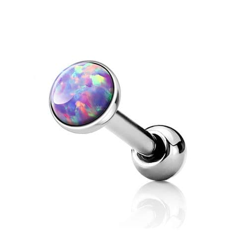 Cartilage piercing do ucha, opál fialový (4 mm)