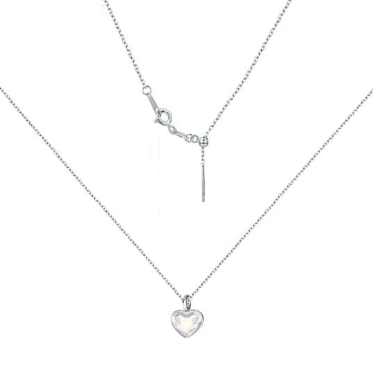 Minimalistický stříbrný náhrdelník se srdcem Crystals from Swarovski Crystal