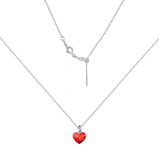 Minimalistický stříbrný náhrdelník se srdcem Crystals from Swarovski Siam