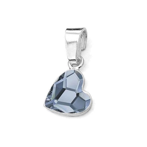 Stříbrný přívěsek se srdcem Crystals from Swarovski Denim Blue