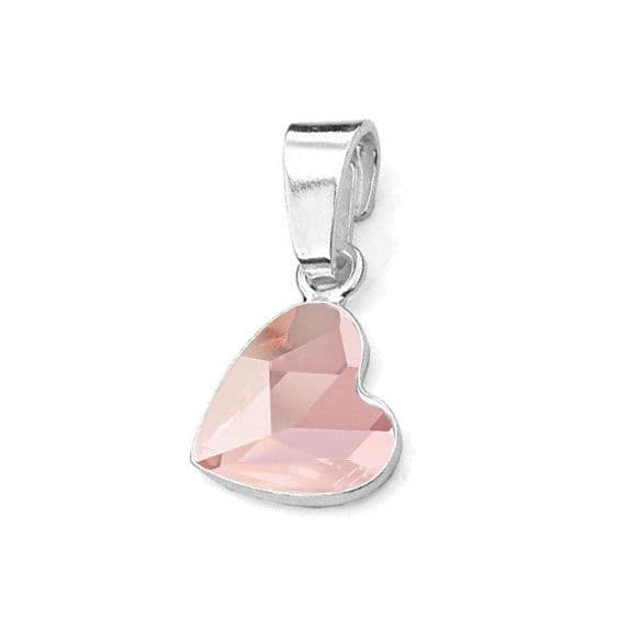 Stříbrný přívěsek se srdcem Crystals from Swarovski Rosaline