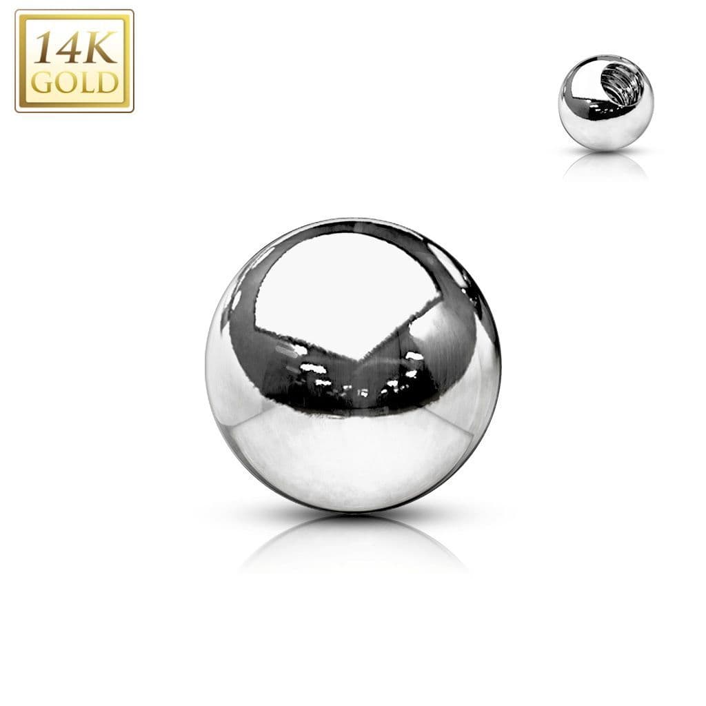 Náhradní kulička zlatá závit 1,6 mm, 585/1000 (4 mm, 0,24 g)