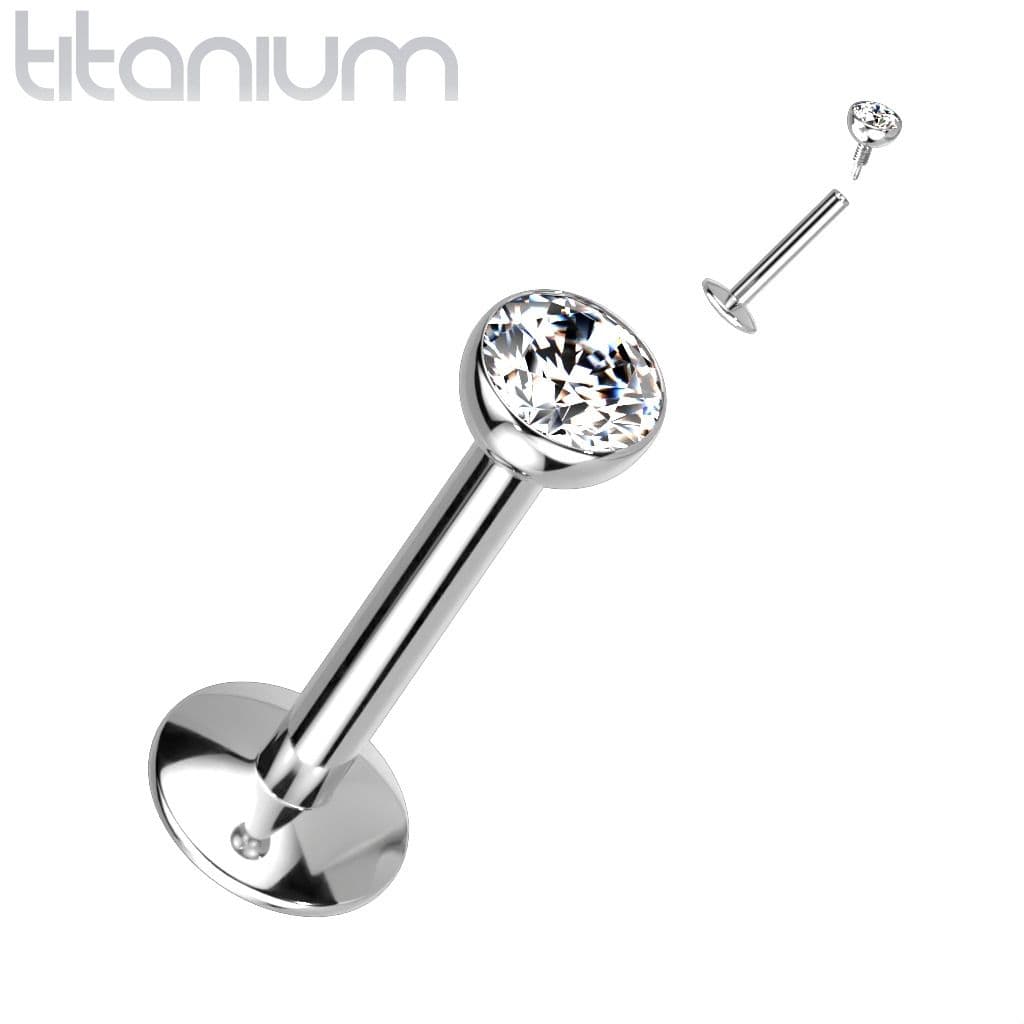 Piercing do brady titan (1,2 x 8 mm, kamínek 2 mm)