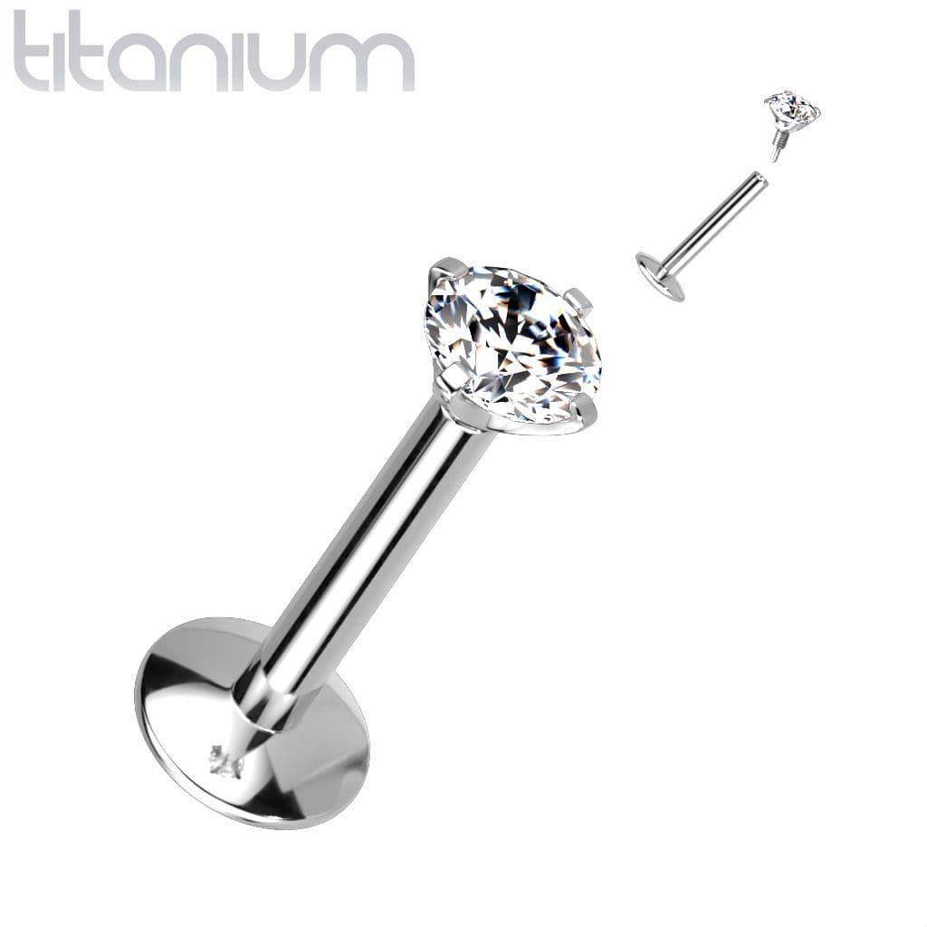 Piercing do brady titan (1,2 x 6 mm, kamínek 3 mm)