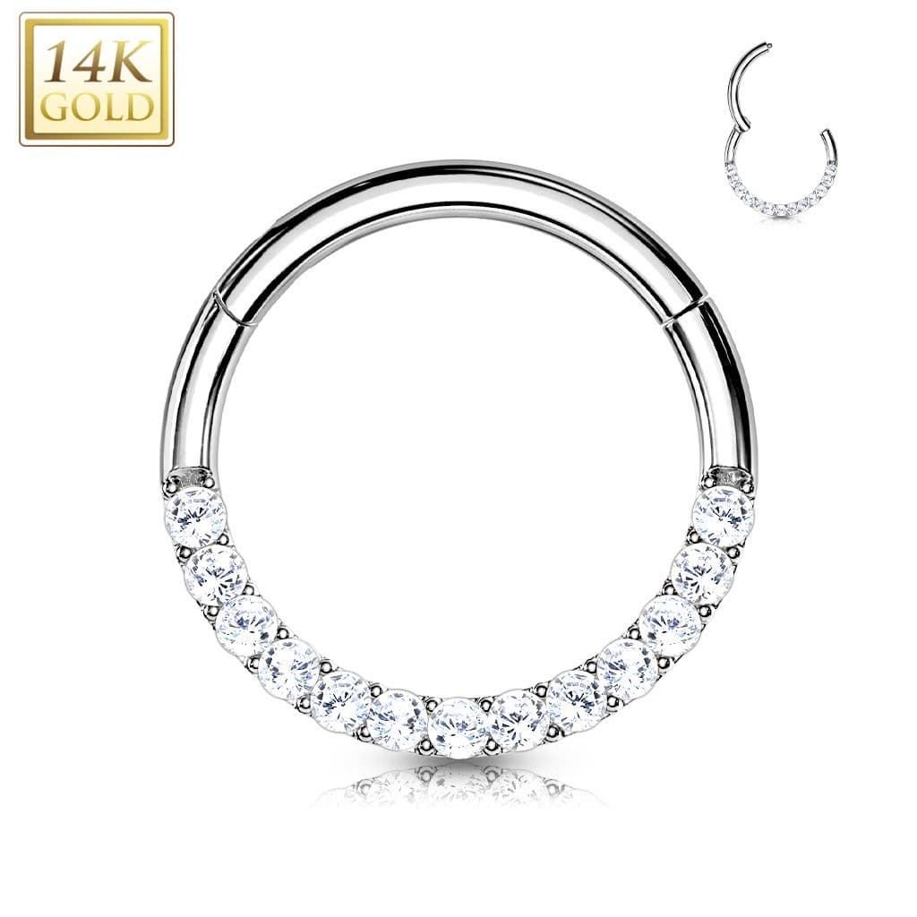 Zlatý piercing do nosu nebo ucha, 1,2 x 8 mm, Au 585/1000 - Zlatý piercing do nosu nebo ucha