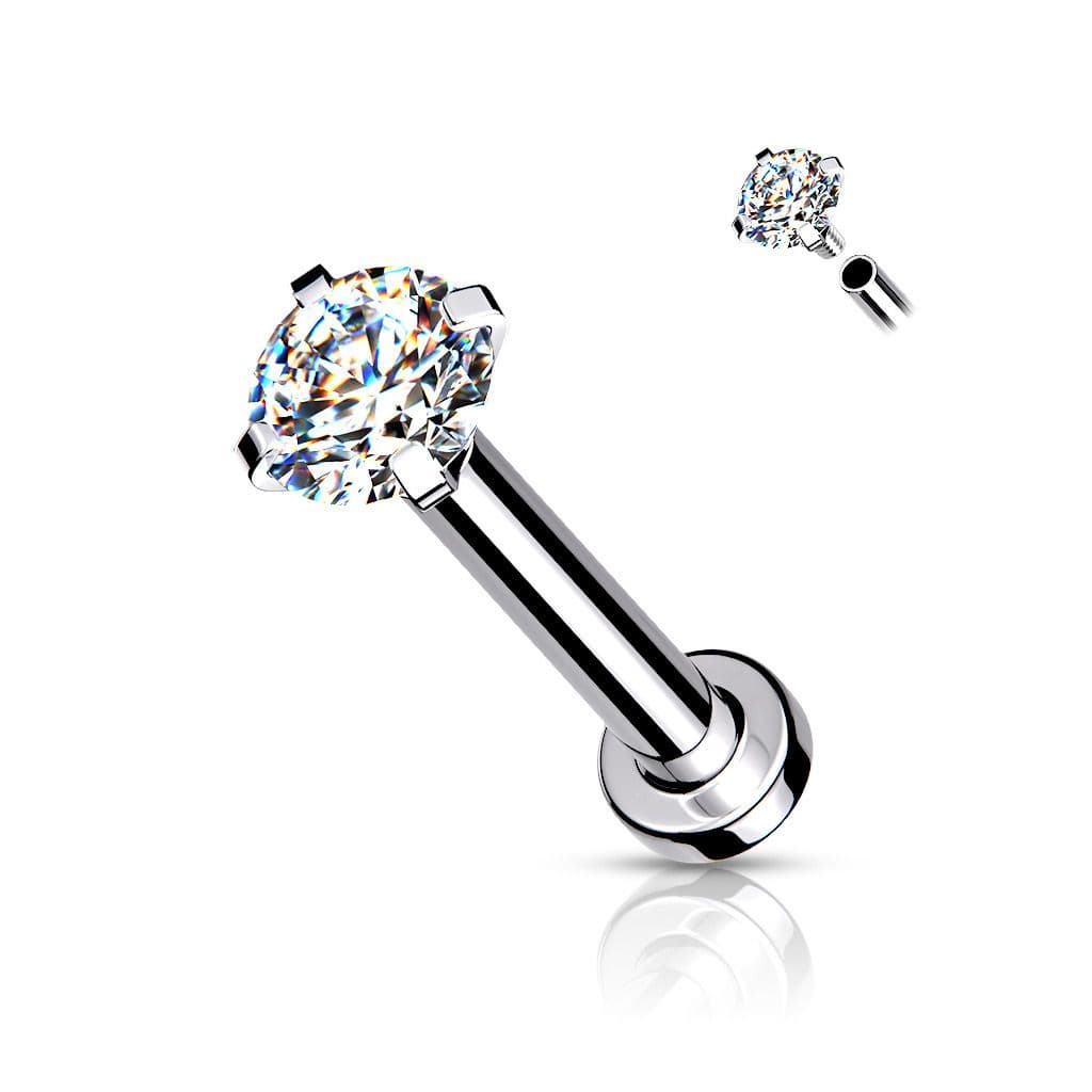 Piercing do brady / cartilage / tragus (1,2 x 8 mm, kamínek 4 mm)