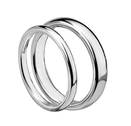Wolframové snubní prsteny HWRTU01 2+4 mm - pár