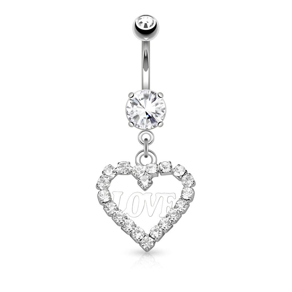 Piercing do pupíku srdíčko Love