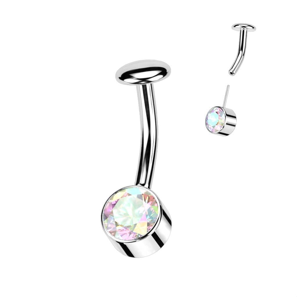 PUSH IN piercingu do pupíku TITAN (duhová)