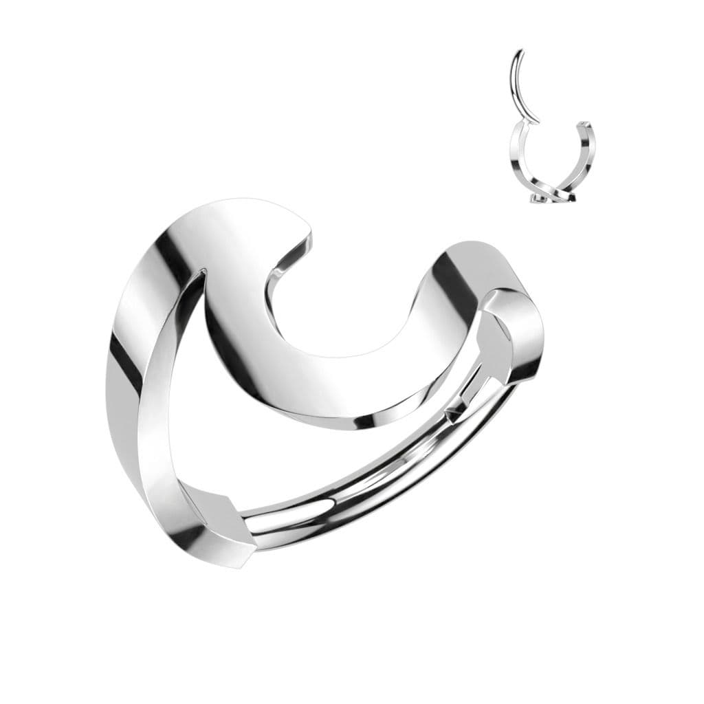 Ocelový kruh - helix / cartilage piercing (1,2 x 8 mm)