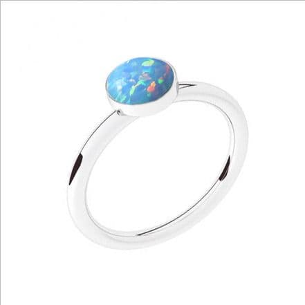 Stříbrný prsten s opálem (52)