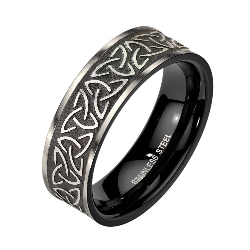 Pánský ocelový prsten TRIQUETRA (70)