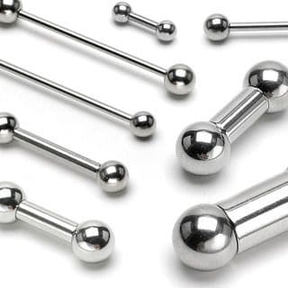 Cartilage piercing - činka (1,0 x 8 mm, 3 mm kuličky)