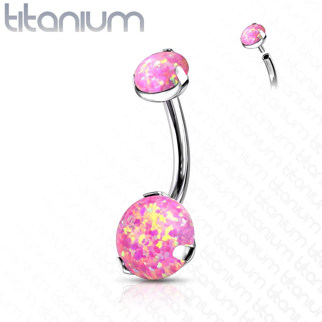 Piercing do pupíku - TITAN (růžová)