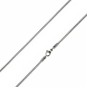 Ocelový řetízek čtvercový, tl. 1,5 mm (45 cm)