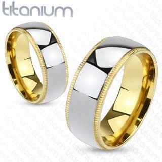 Snubní prsteny titan 1 pár HWRTM1011 - Titanové snubní prsteny