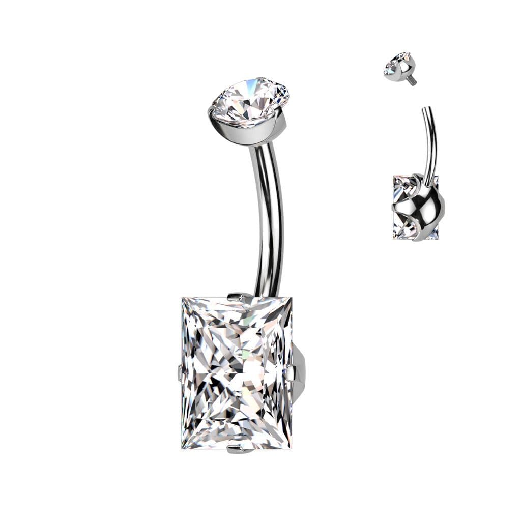 Piercing do pupíku - TITAN (čirá)