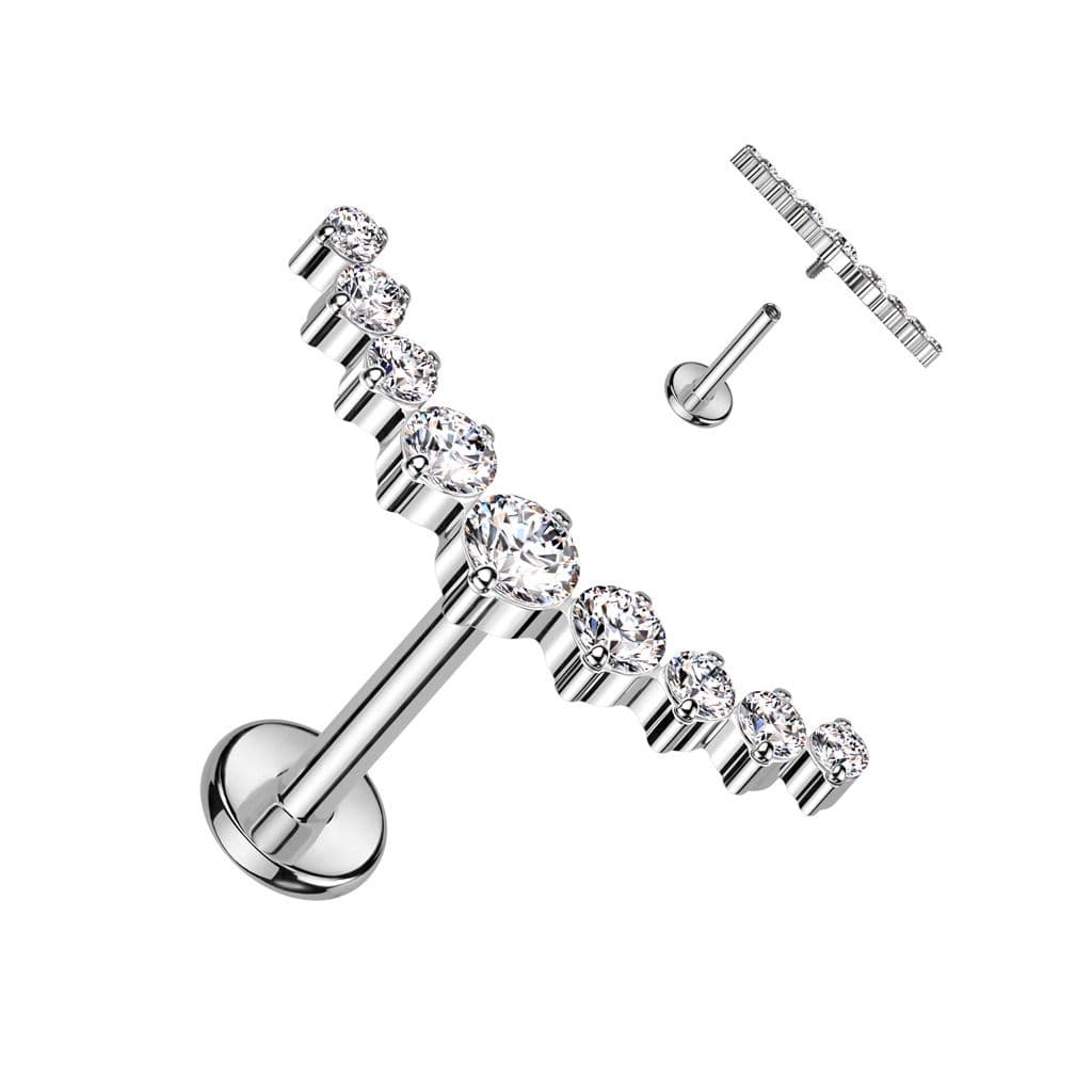Piercing do brady - labreta TITAN (čirá)