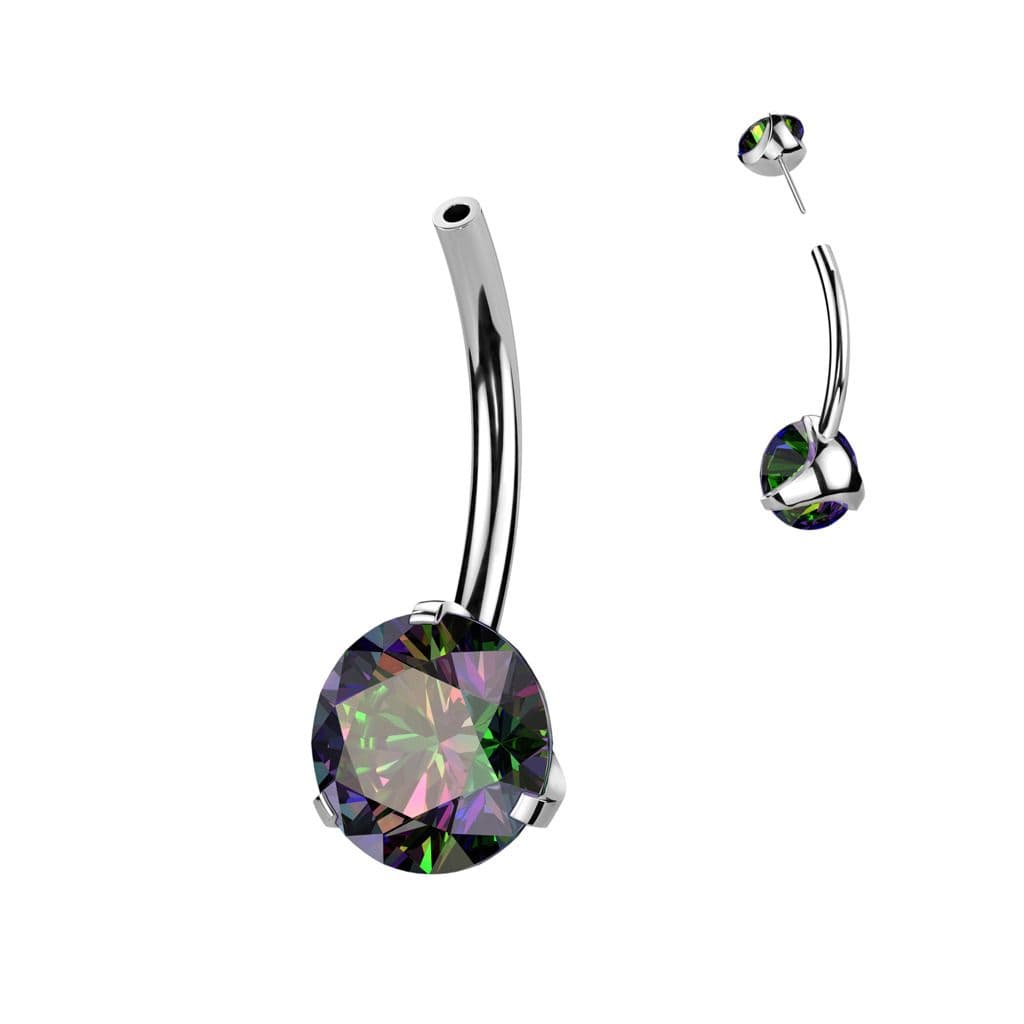 PUSH IN piercingu do pupíku TITAN (vitrail medium)
