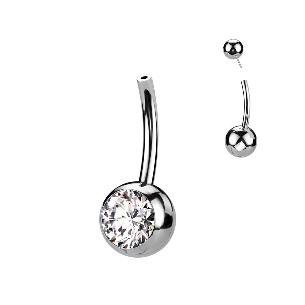 PUSH IN piercingu do pupíku TITAN (čirá)