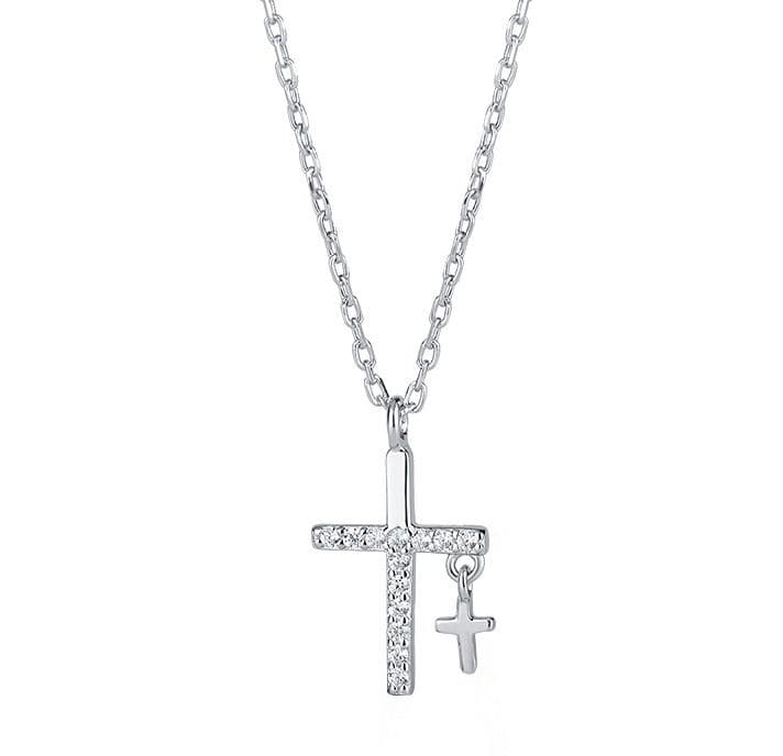 Stříbrný náhrdelník s křížky