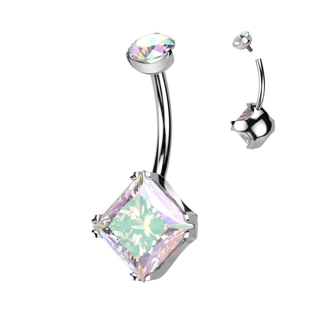 Piercing do pupíku - TITAN (duhová)