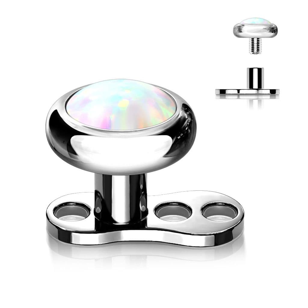 Kompletní microdermal piercing 1,6 mm (bílá)