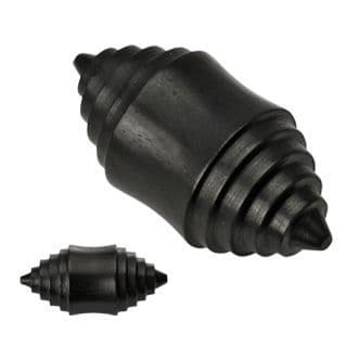 Stupňovitý plug do ucha - Ebony Wood průměr 14 mm