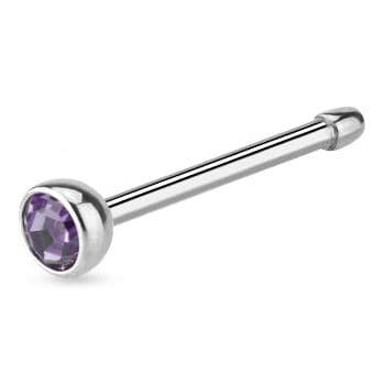 Piercing do nosu - kamínek (světle fialová)