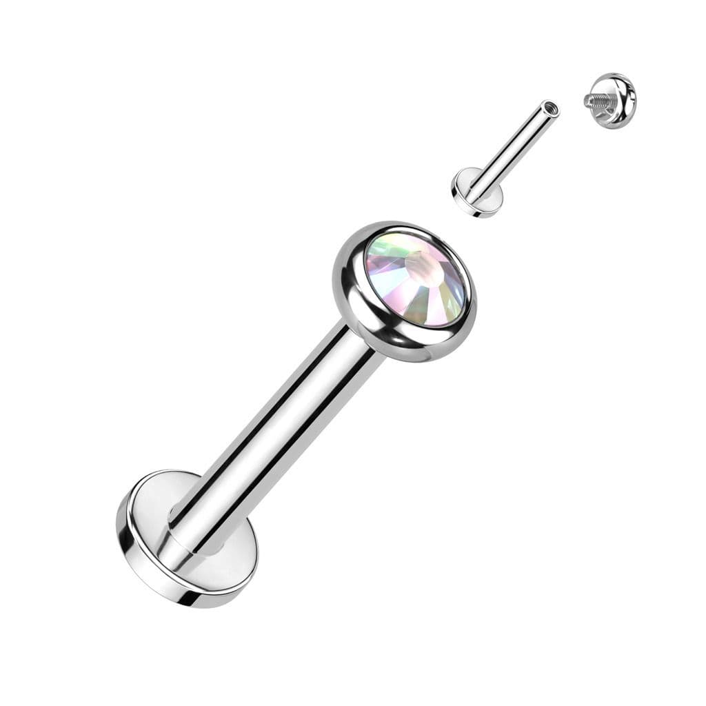 Piercing do brady - labreta TITAN (duhová)