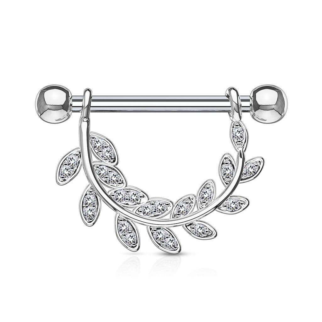 Piercing do bradavky s větvičkou