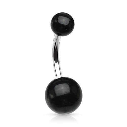 Piercing do pupíku - banánek (černá)