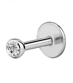 Piercing do brady - labreta, zirkon 3 mm (1,2 x 6)