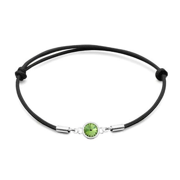 Stříbrný náramek s Crystals from Swarovski Peridot